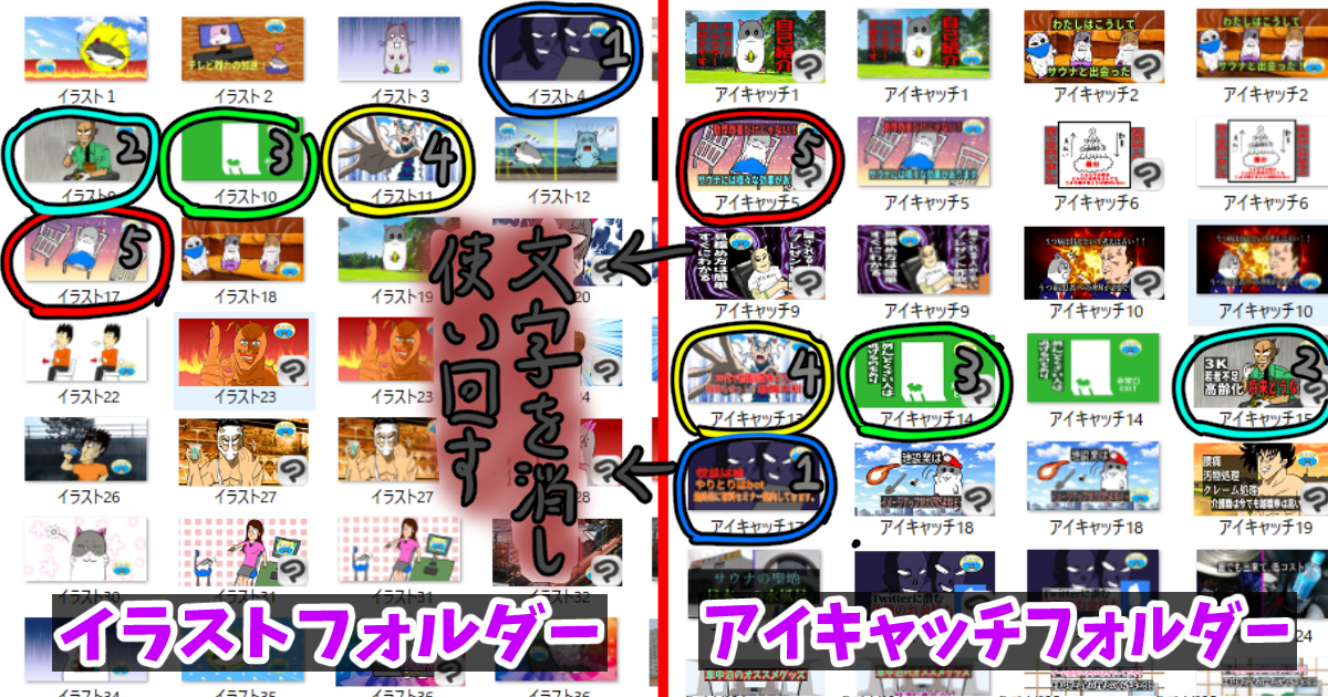 イラストの使いまわし